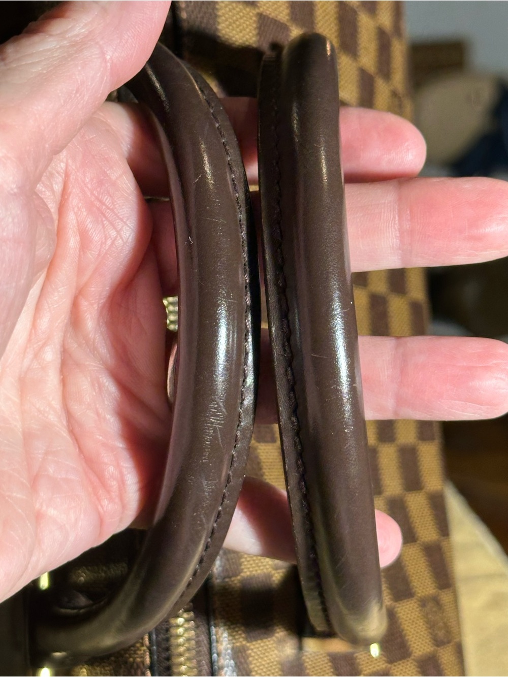 Louis Vuitton Brown Damier Ribera Dome Satchel - Picture 5 of 6